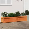 Image de Jardinière cire marron 150x31x31 cm bois de pin massif