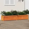 Image de vidaXL Jardinière cire marron 180x31x31 cm bois de pin massif 837498