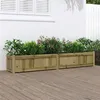 Image de vidaXL Jardinière, Lit Surélevé, Bac à Fleurs, Pot de Plantes, Boîte à Fleurs Jardin Patio Terrasse Balcon, Marron Bois de 837502