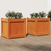 Image de Jardinières 2 pcs cire marron bois de pin massif