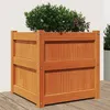 Image de vidaXL Jardinière cire marron 50x50x50 cm bois de pin massif 837418