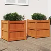 Image de vidaXL Jardinières 2 pcs cire marron bois de pin massif 837419