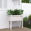 Image de Jardinières avec pieds blanc 70x31x70 cm bois de pin massif