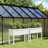 Image de vidaXL Jardinières 2 pcs avec pieds blanc bois de pin massif 837567