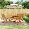 Image de vidaXL Ensemble à Manger de Jardin 5 pcs, Chaises et Table à Dîner, Meubles de Terrasse Patio Extérieur, Rétro, Bois 3203353
