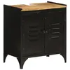 Image de vidaXL Armoire de Lavabo de Salle de Bain, Meuble d'Évier avec 2 Portes, Armoire de Rangement Toilette, Moderne, Fer et Bois 358564
