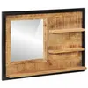 Image de vidaXL Spiegel met schappen 80x8x55 cm glas en massief mangohout358578