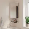 Image de vidaXL Armoire de bain à miroir d'angle blanc 30x24x60 cm, armoire de salle de bain, armoire de toilette avec miroir, meuble 357977