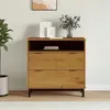 Image de vidaXL Commode FLAM 80x40x80 cm bois de pin massif, commode, classeur, armoire de rangement, armoire, commodes, armoire 357815