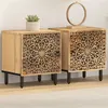 Image de Tables de chevet 2 pcs 40x33x46 cm Bois de manguier solide