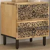 Image de vidaXL Table de Chevet, Armoire de Nuit avec Tiroirs, Table de Téléphone, Meuble de Rangement Chambre Salon, Rétro, Bois de 358210