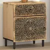 Image de vidaXL Table de Chevet, Armoire de Nuit avec Tiroir et Porte, Table de Télévision, Meuble de Rangement Chambre, Rétro, Bois 358220