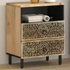 Image de vidaXL Table de Chevet, Armoire de Nuit avec Tiroirs, Table de Télévision, Meuble de Rangement Chambre, Rétro, Bois de 358222