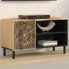 Image de vidaXL Meuble TV, Armoire de Télévision avec Porte et Pieds, Meuble Télé avec Rangement Salon Salle de Séjour, Rétro, Bois 358227