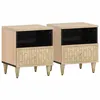 Image de vidaXL Tables de Chevet 2 pcs, Armoires de Lit avec 2 Tiroirs, Tables de Nuit avec Pieds, Armoires de Nuit Chambre, Moderne, 358255