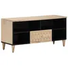 Image de vidaXL Meuble TV 100x33x46 cm bois massif de manguier, support TV, armoire média, armoire hifi, unité TV, meuble multimédia, 358264