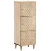 Image de vidaXL Buffet, Armoire Latérale avec Portes et Poignées, Meuble de Rangement, Organisateur de Salon, Moderne, Bois de Manguier Massif