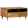 Image de vidaXL Table basse 80x54x40 cm bois de manguier massif, table d'appoint, table de salon, table latérale, bout de canapé, 358297