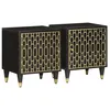 Image de vidaXL Tables de chevet 2 pcs 40x33x46 cm Bois de manguier solide, armoire, meubles de chambre, support téléphonique, 358317
