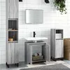 Image de vidaXL Ensemble de meubles de salle de bain 2 pcs Sonoma gris, armoire de salle de bain, armoire de bain, meuble-lavabo de 835698