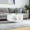 Image de vidaXL Table basse Blanc brillant 60x50x36,5 cm Bois d'ingénierie 830534