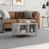 Image de vidaXL Table basse Gris béton 60x50x36,5 cm Bois d'ingénierie 830544