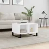 Image de vidaXL Table basse Blanc 60x50x36,5 cm Bois d'ingénierie 830548