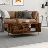 Image de vidaXL Table basse Chêne fumé 90x50x36,5 cm Bois d'ingénierie830569