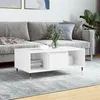Image de Table basse Blanc brillant 90x50x36,5 cm Bois d ingénierie