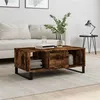 Image de vidaXL Table basse Chêne fumé 90x50x36,5 cm Bois d'ingénierie 830601