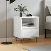 Image de vidaXL Table de chevet Blanc 40x35x50 cm Bois d'ingénierie 830620