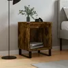 Image de vidaXL Table de chevet chêne fumé 40x35x50 cm bois d’ingénierie830742