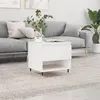 Image de vidaXL Table basse blanc 50x46x50 cm bois d’ingénierie 830892