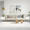 Image de vidaXL Tables basses 2 pcs blanc 50x46x50 cm bois d'ingénierie 830893