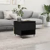 Image de vidaXL Table basse noir 50x46x50 cm bois d’ingénierie 830894