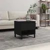 Image de vidaXL Table basse noir 50x46x50 cm bois d’ingénierie 830926