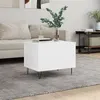 Image de vidaXL Table Basse, Table d'Appoint avec Dessus Relevable, Bout de Canapé avec Pieds, Meuble de Rangement Salon, Moderne, Blanc Bois d'Ingénierie