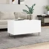 Image de vidaXL Table basse Blanc 90x44,5x45 cm Bois d'ingénierie 830972