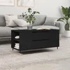 Image de Table basse noir 102x44,5x50 cm bois d ingénierie