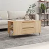 Image de vidaXL Table basse chêne sonoma 102x44,5x50 cm bois d'ingénierie 830999