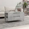 Image de vidaXL Table basse gris béton 102x44,5x50 cm bois d'ingénierie 831000