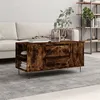Image de vidaXL Table basse chêne fumé 102x44,5x50 cm bois d'ingénierie831001
