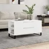Image de vidaXL Table basse blanc 102x44,5x50 cm bois d'ingénierie 831004