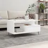 Image de vidaXL Table basse Blanc 90x49x45 cm Bois d'ingénierie 831020