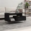Image de vidaXL Table basse Noir 90x49x45 cm Bois d'ingénierie831021