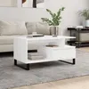 Image de vidaXL Table basse Blanc 90x49x45 cm Bois d'ingénierie 831028