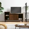 Image de vidaXL Meuble TV Chêne marron 100x35x55 cm Bois d'ingénierie 831331