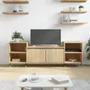 Image de vidaXL Meuble TV, Armoire de Télévision avec 6 Compartiments, Meuble Télé avec Portes Salon Salle de Séjour, Moderne, Chêne Sonoma Bois d'Ingénierie 831335