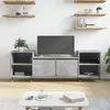 Image de vidaXL Meuble TV, Armoire de Télévision avec 6 Compartiments, Meuble Télé avec Portes Salon Salle de Séjour, Moderne, Gris Béton Bois d'Ingénierie