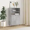 Image de vidaXL Buffet haut Gris béton 60x36x110 cm Bois d'ingénierie 831480